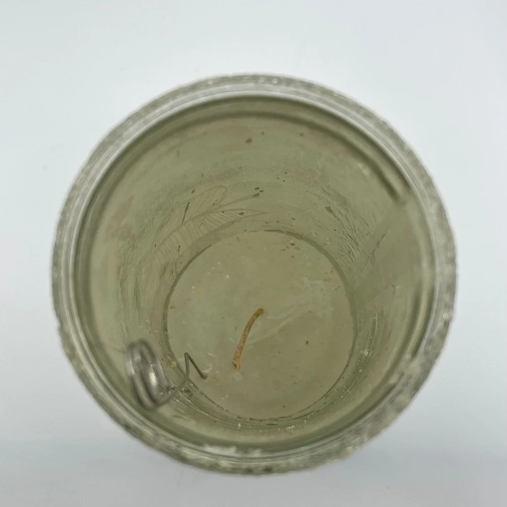 Vtg Majestic Cylinder Candle Cottagecore Sewing Girl Sugar Coated  Frosted 1970s